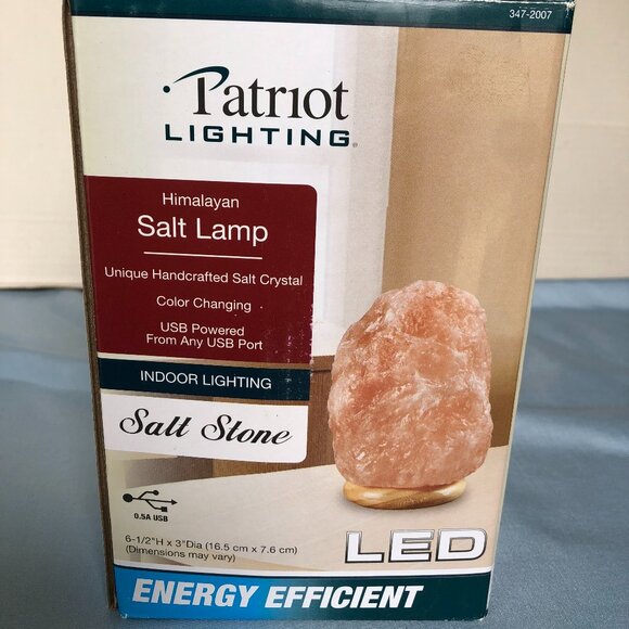 NEW Patriot Lighting Himalayan Salt Lamp Color Changing with USB #G7 - Picture 1 of 2